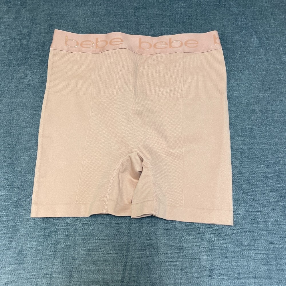Bebe Seamless Thigh Shorts Womens 27 Pink Elastic Waist Slip On Performance